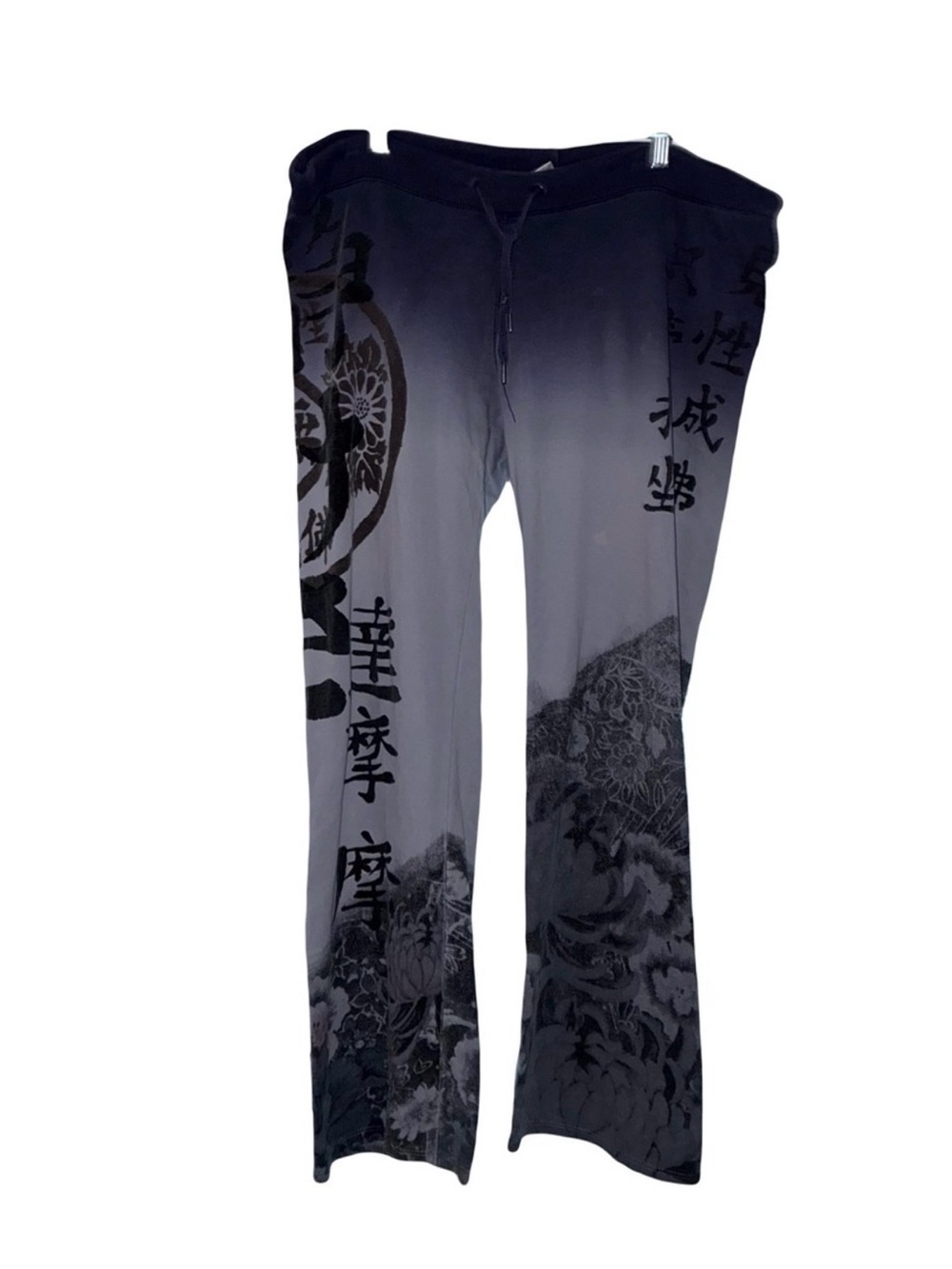 Lucky Brand Women Y2K vintage Asian Purple to Black Ombre Sweatpants